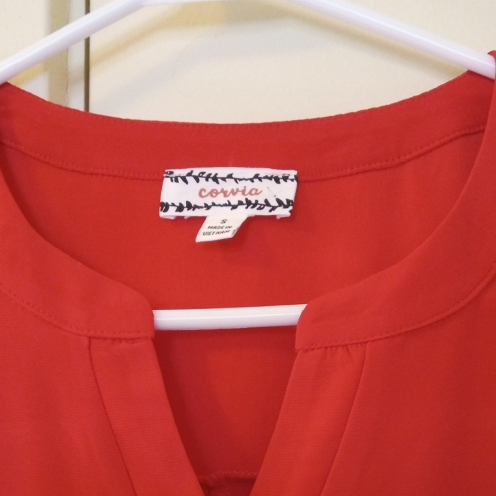 Sleeveless Orange Split-Neck Pocket Camisole NWT - image 6